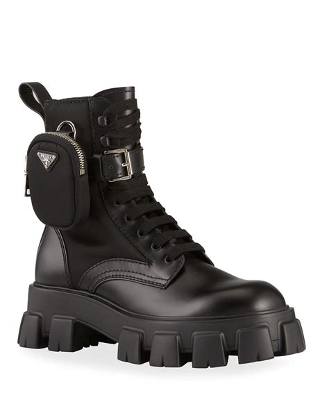 combat boots prada